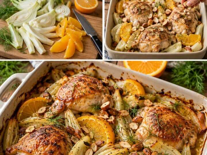 Sovracosce di Pollo con Finocchi, Arancia e Mandorle – Sicilia