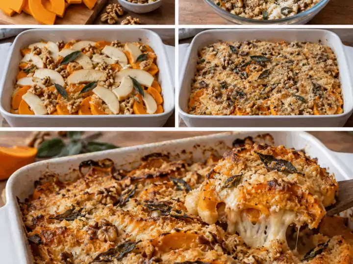 Zucca Gratinata con Scamorza Affumicata, Noci e Salvia – Lombardia