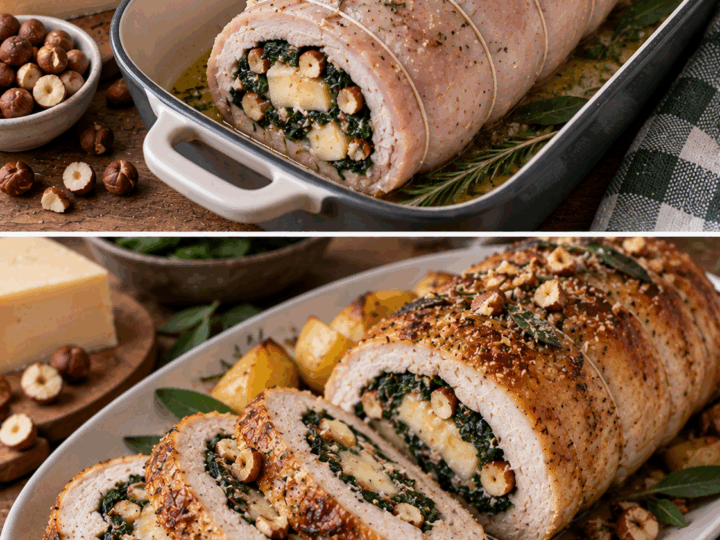 Rollè di Tacchino con Spinaci, Asiago e Nocciole – Veneto