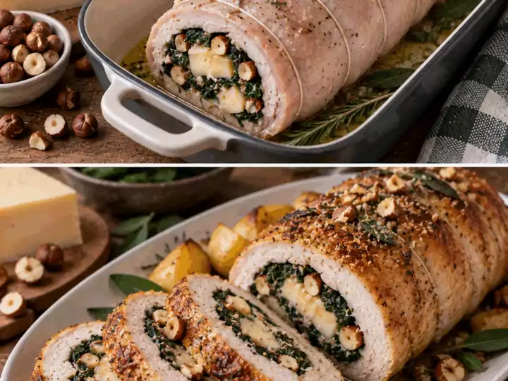 Rollè di Tacchino con Spinaci, Asiago e Nocciole – Veneto