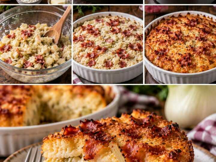 Sformato di Riso con Finocchi, Asiago e Speck Croccante