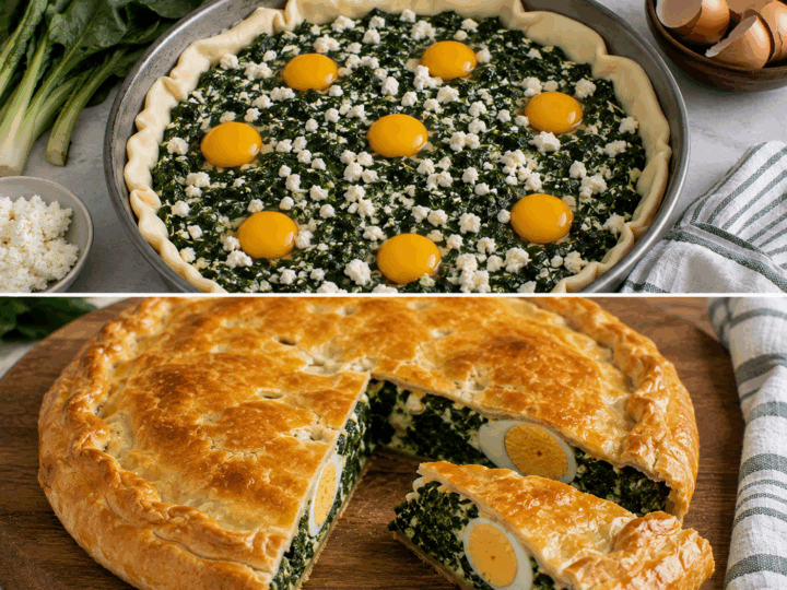 Torta Pasqualina con Bietole, Prescinsêua e Uova – Liguria