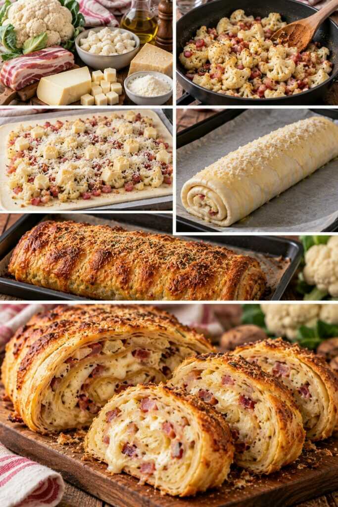 Girella Rustica con Cavolfiore, Provola, Pancetta e Parmigiano – Emilia-Romagna