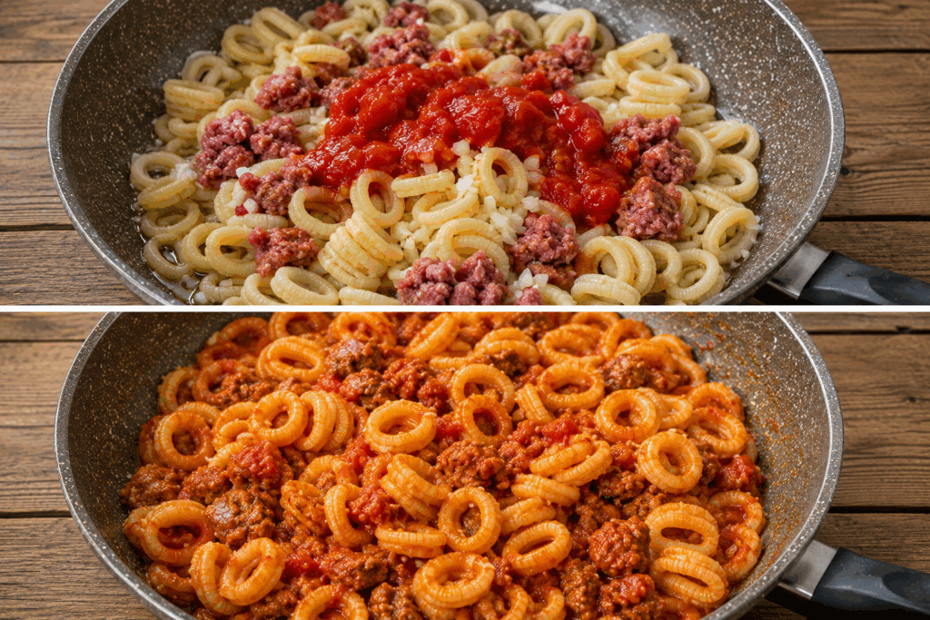 Lorighittas alla Campidanese con Salsiccia e Pomodoro – Sardegna