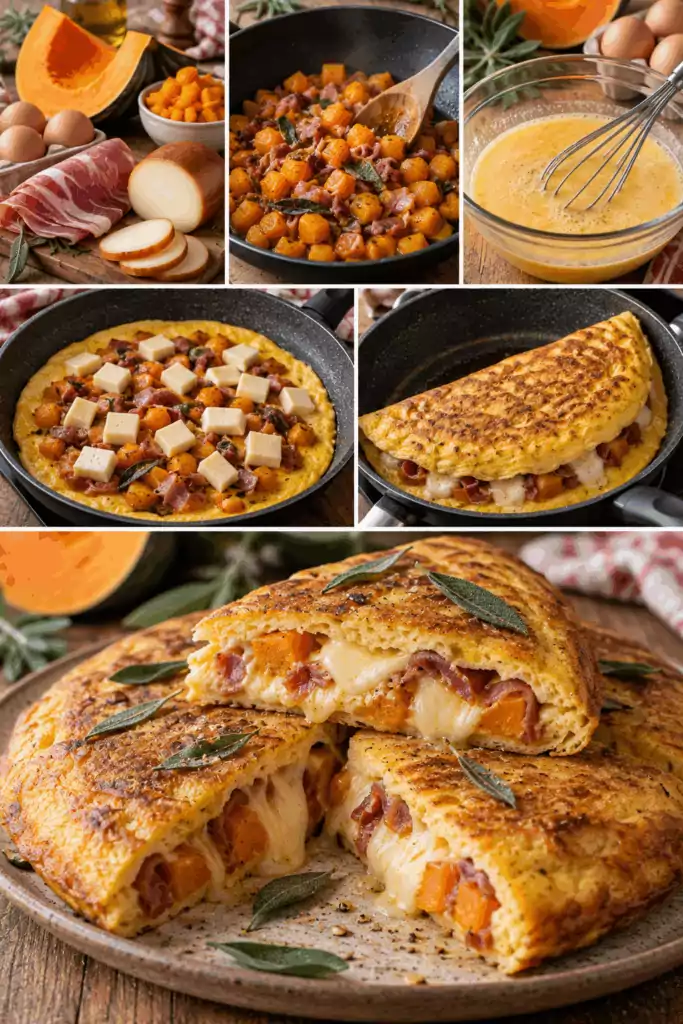 Frittata Ripiena di Zucca, Scamorza Affumicata e Speck – Veneto