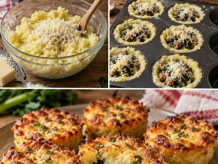 Tortini di Patate con Salsiccia, Pecorino e Cicoria – Lazio