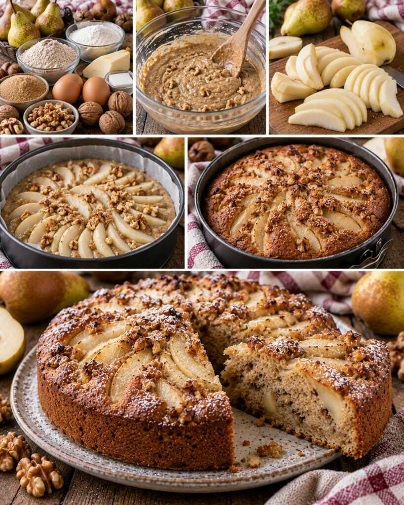 Torta Rustica alle Pere con Farina di Castagne e Noci – Toscana