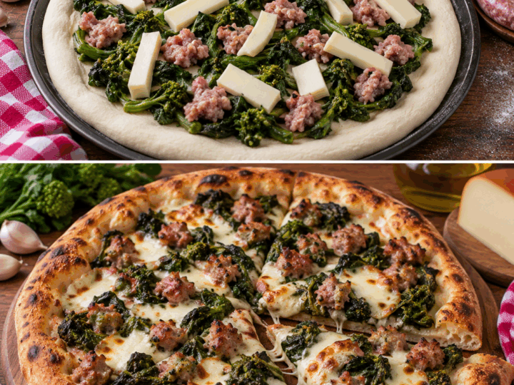 Pizza con Friarielli, Provola Affumicata e Salsiccia – Campania
