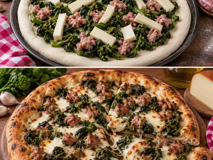 Pizza con Friarielli, Provola Affumicata e Salsiccia – Campania