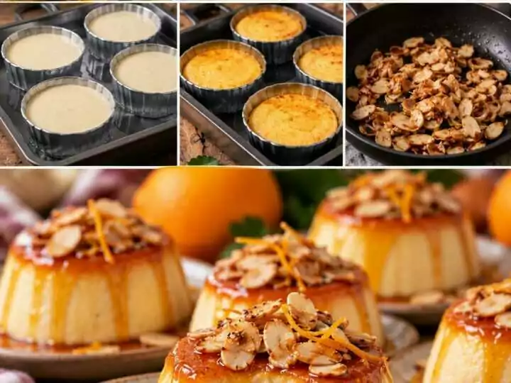 Budino alla Ricotta con Caramello all’Arancia e Mandorle Tostate – Sardegna