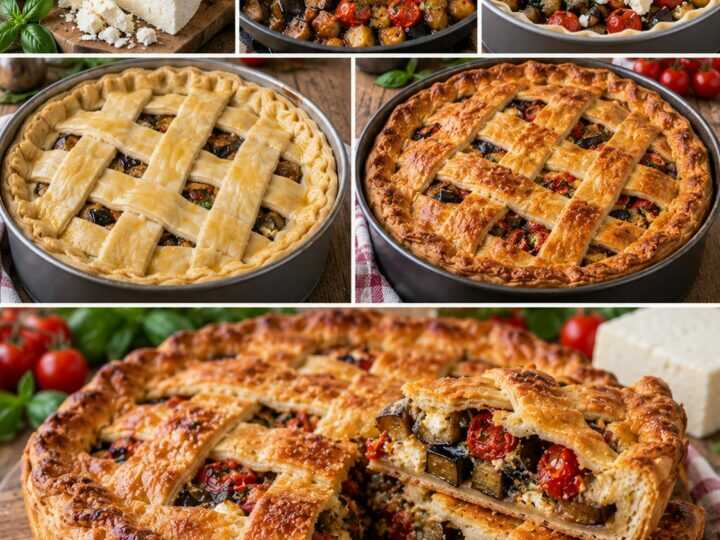 Pizza Rustica con Melanzane, Ricotta Salata e Pomodorini – Sicilia