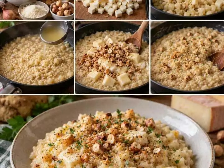 Risotto al Sedano Rapa con Taleggio e Nocciole – Piemonte