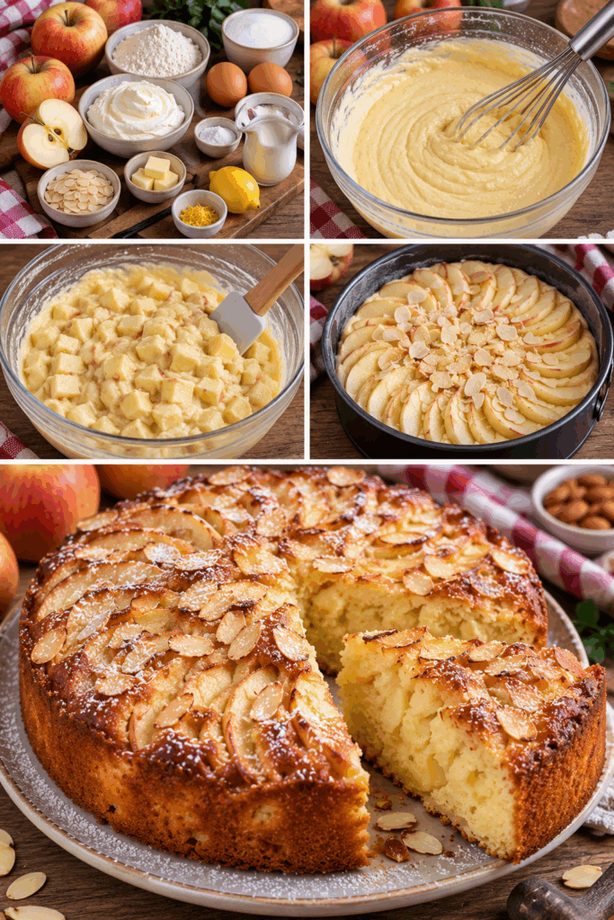Torta Soffice alle Mele, Mascarpone e Mandorle Tostate – Lombardia