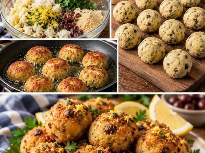 Polpettine di Baccalà con Patate, Olive Taggiasche e Limone – Liguria
