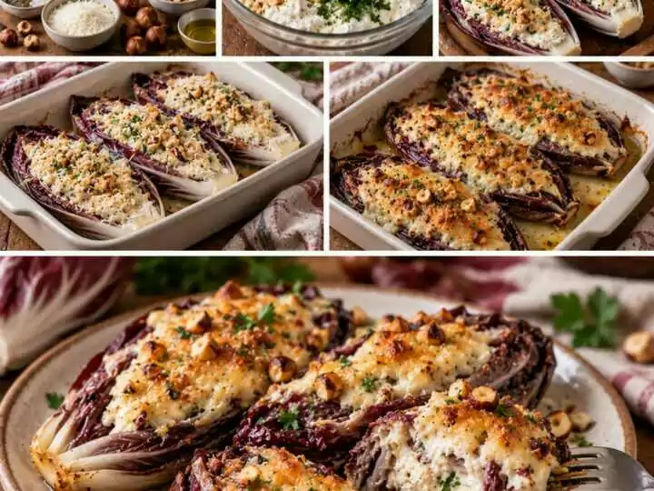 Radicchio al Forno Ripieno di Ricotta, Asiago e Nocciole – Veneto