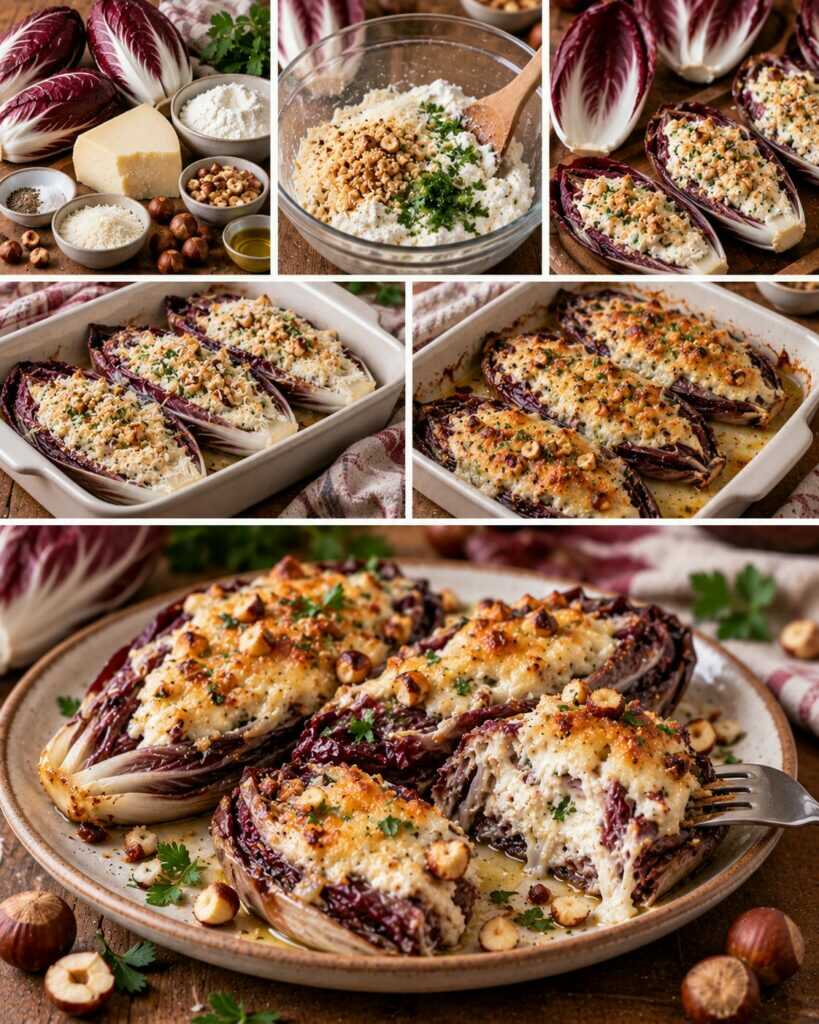 Radicchio al Forno Ripieno di Ricotta, Asiago e Nocciole – Veneto