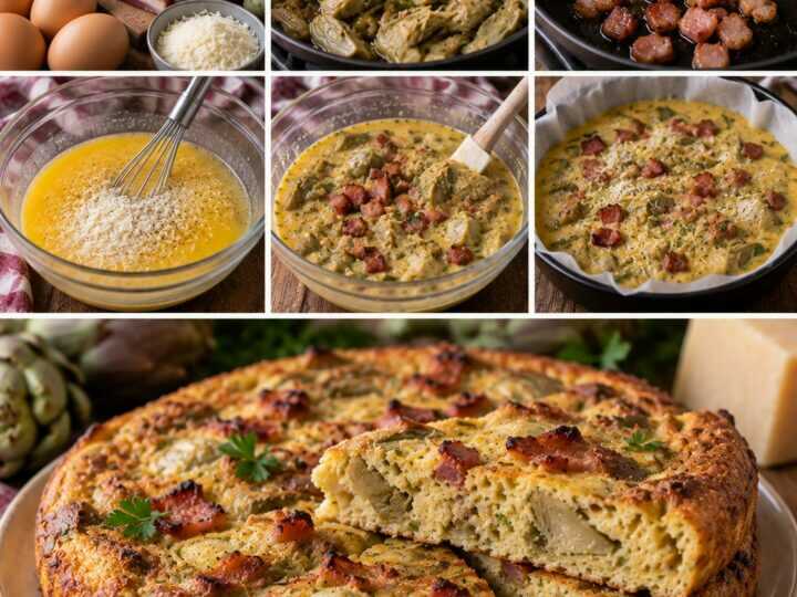 Frittata al Forno con Carciofi, Pecorino e Guanciale Croccante – Lazio