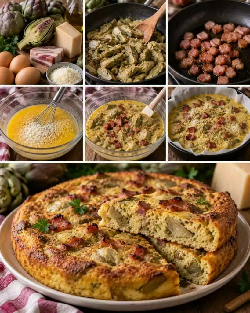 Frittata al Forno con Carciofi, Pecorino e Guanciale Croccante – Lazio