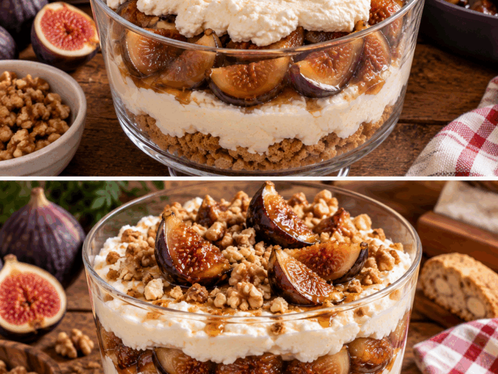 Coppa di Ricotta, Fichi Caramellati e Noci – Toscana