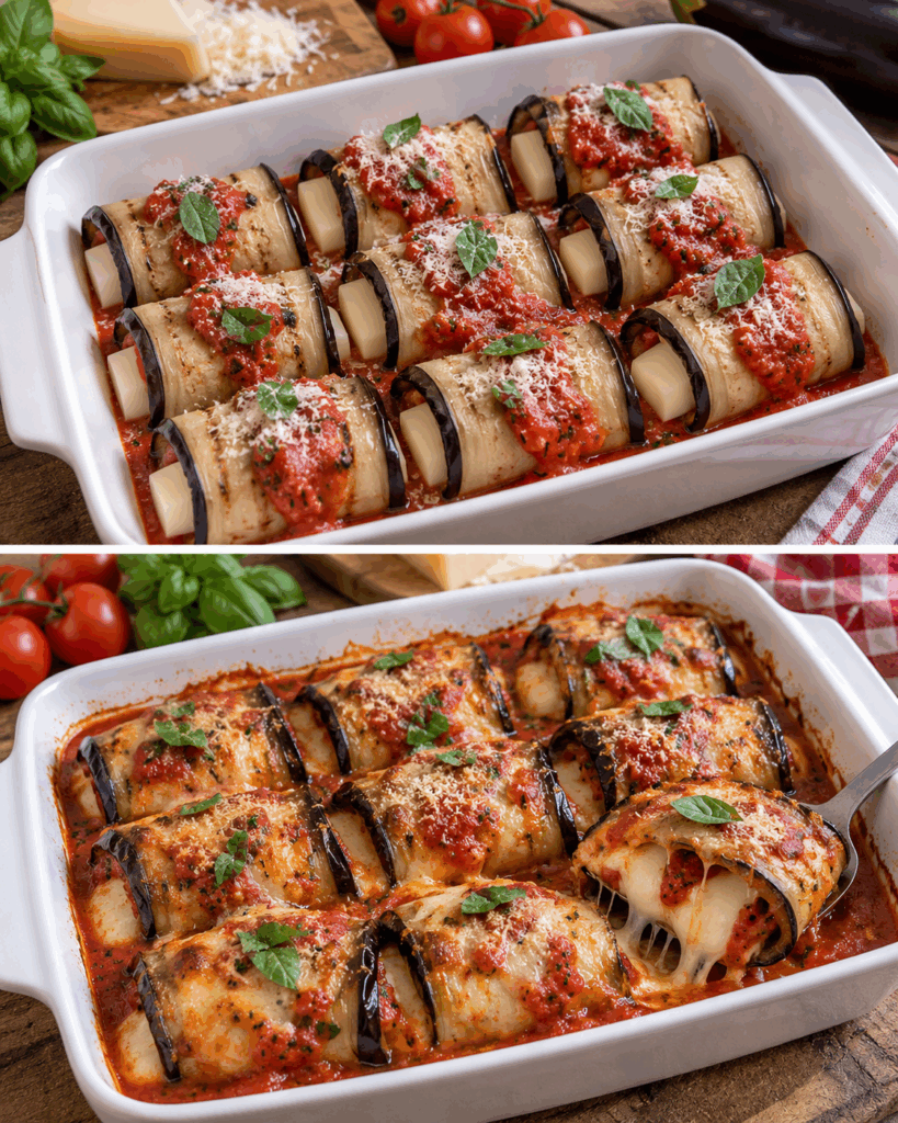 Involtini di Melanzane con Caciocavallo e Pomodoro – Sicilia