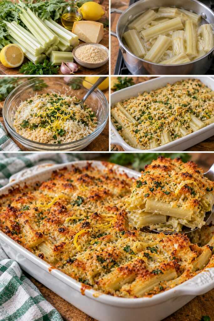 Cardi Gratinati al Forno con Pecorino, Limone e Pangrattato alle Erbe
