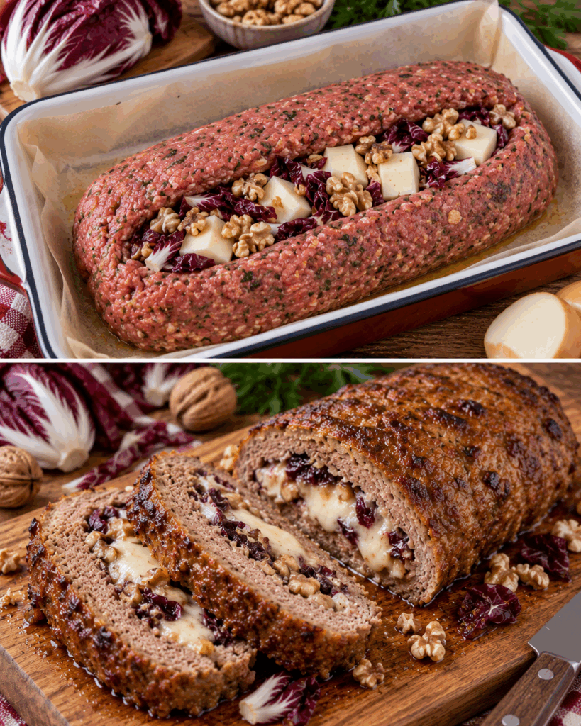 Polpettone di Manzo con Radicchio, Scamorza e Noci – Veneto