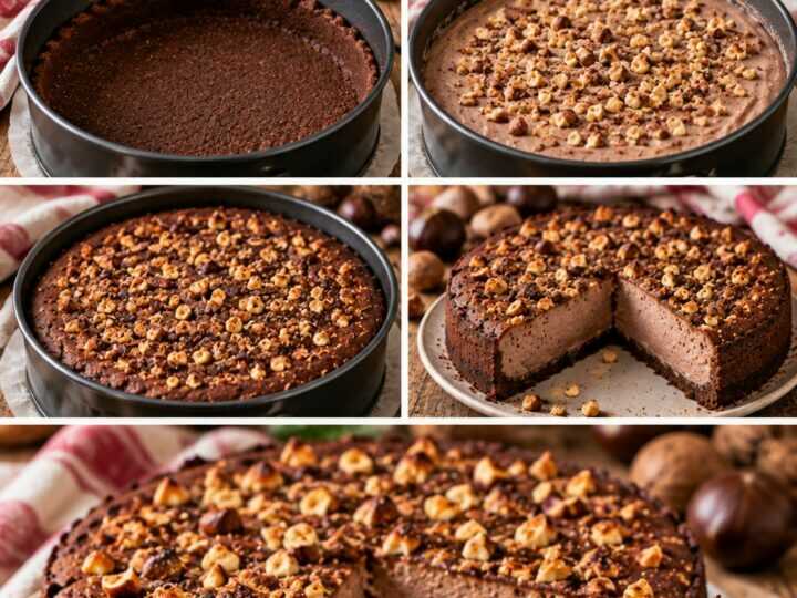 Torta Cremosa alle Castagne con Ricotta, Cacao e Nocciole – Toscana