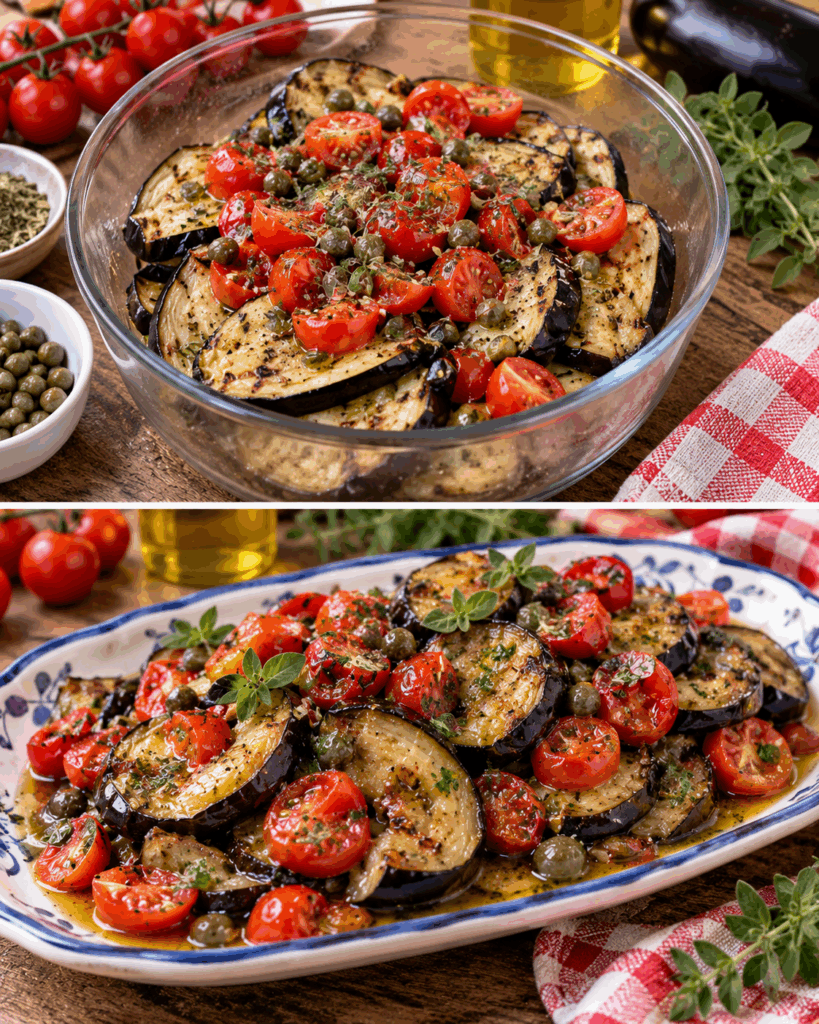 Melanzane Fredde con Pomodorini, Capperi e Origano – Calabria