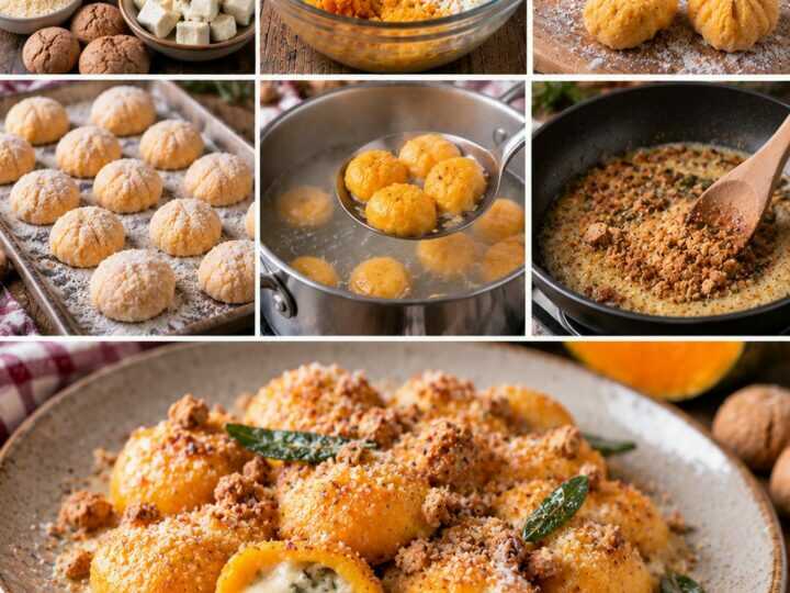 Gnocchi di Zucca Ripieni di Gorgonzola con Burro e Amaretti – Lombardia