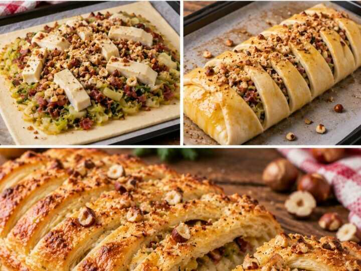 Sfogliata Croccante con Porri, Taleggio, Speck e Nocciole – Lombardia