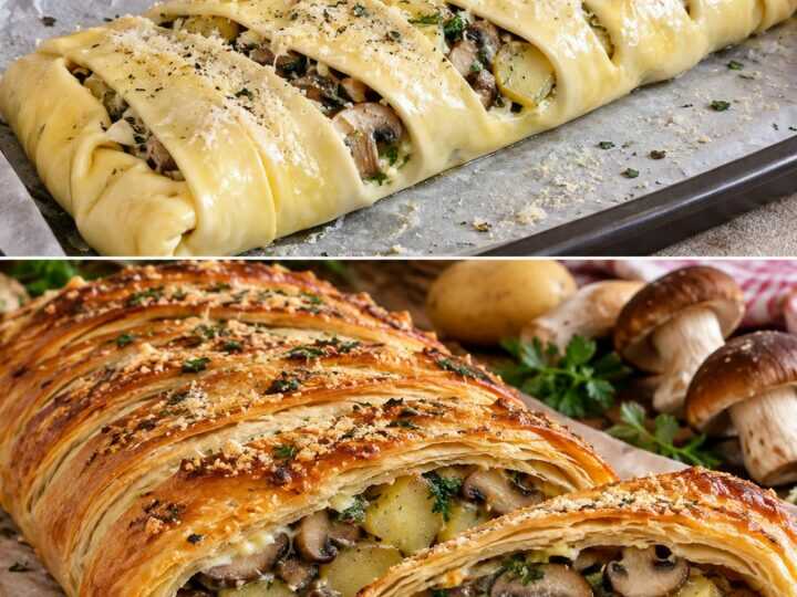 Strudel di Patate Ripieno di Funghi di Bosco