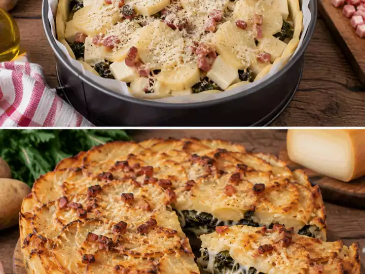 Rustico di Patate con Scamorza, Cicoria e Pancetta – Lazio