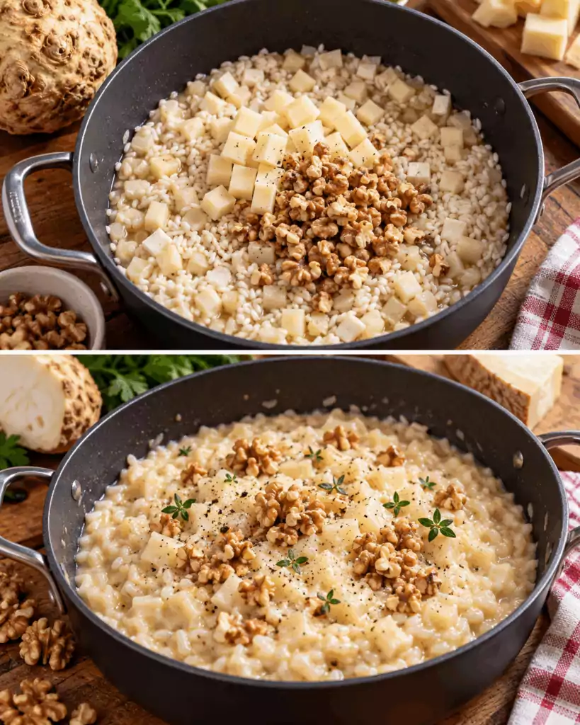 Risotto al Sedano Rapa, Fontina e Noci – Valle d’Aosta