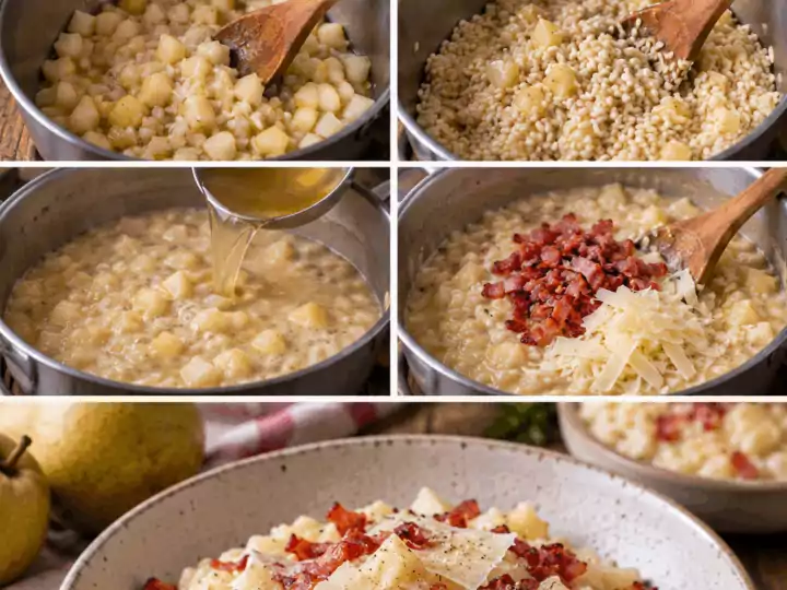 Risotto alle Pere con Speck Croccante e Asiago – Veneto