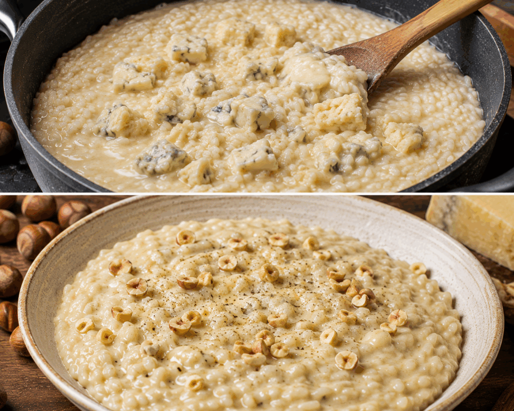 Risotto al Castelmagno e Nocciole delle Langhe – Piemonte