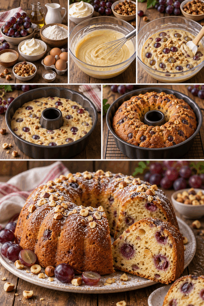 Ciambella all’Uva, Mascarpone e Nocciole Tostate – Veneto