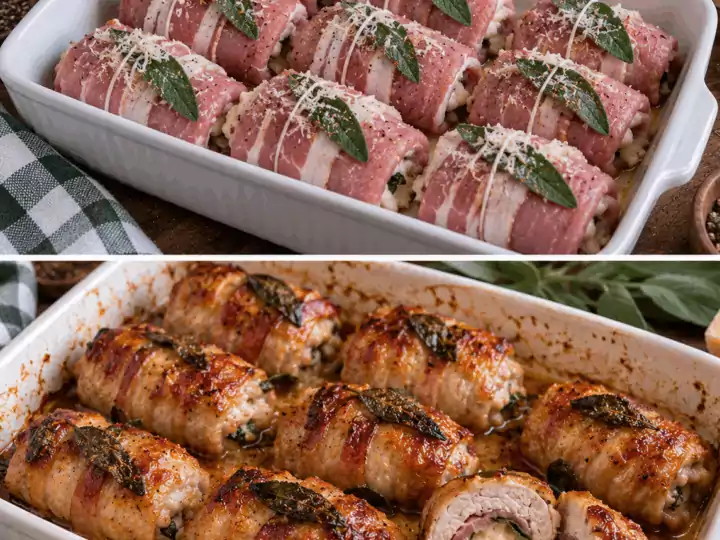 Involtini di Maiale con Pancetta, Salvia e Parmigiano – Emilia-Romagna