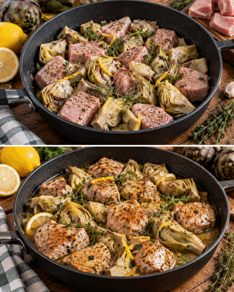 Bocconcini di Vitello con Carciofi, Limone e Timo – Lazio