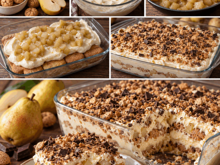 Tiramisù Bianco alle Pere, Amaretti e Cioccolato Fondente – Piemonte