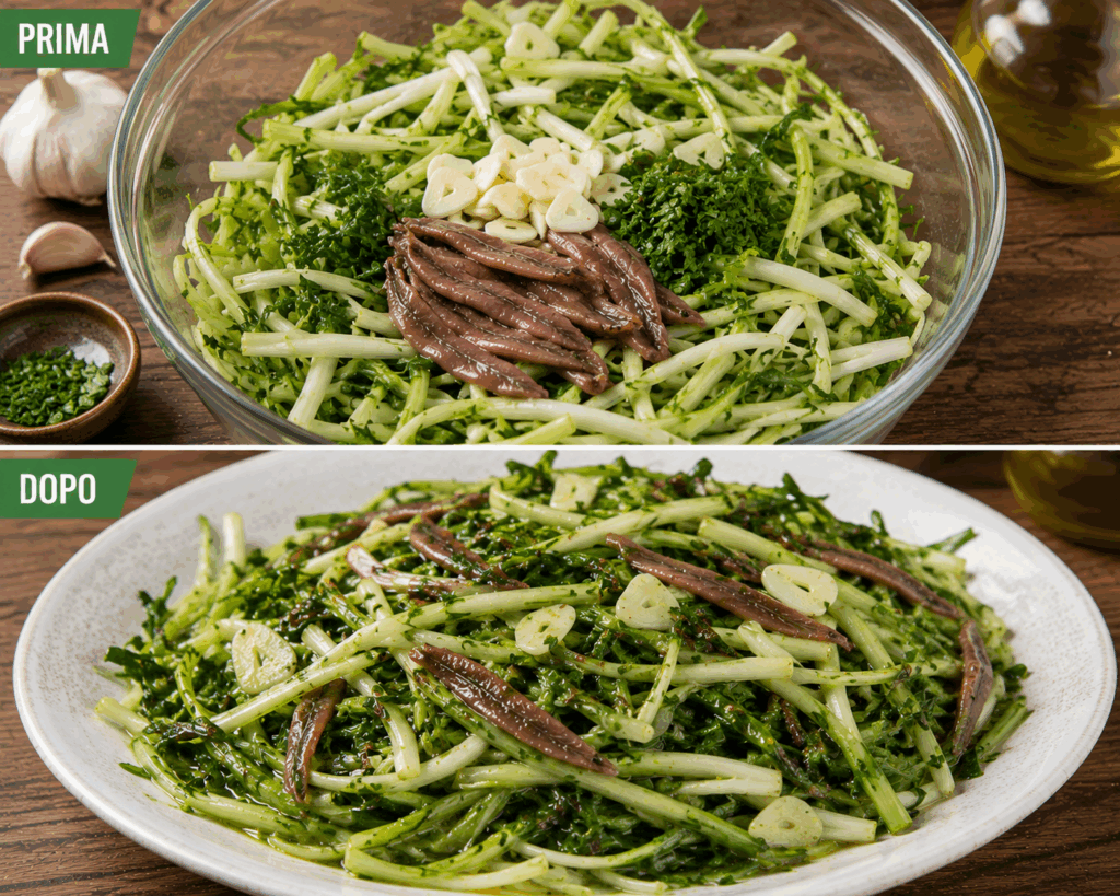 Puntarelle alla Romana con Acciughe e Aglio – Lazio