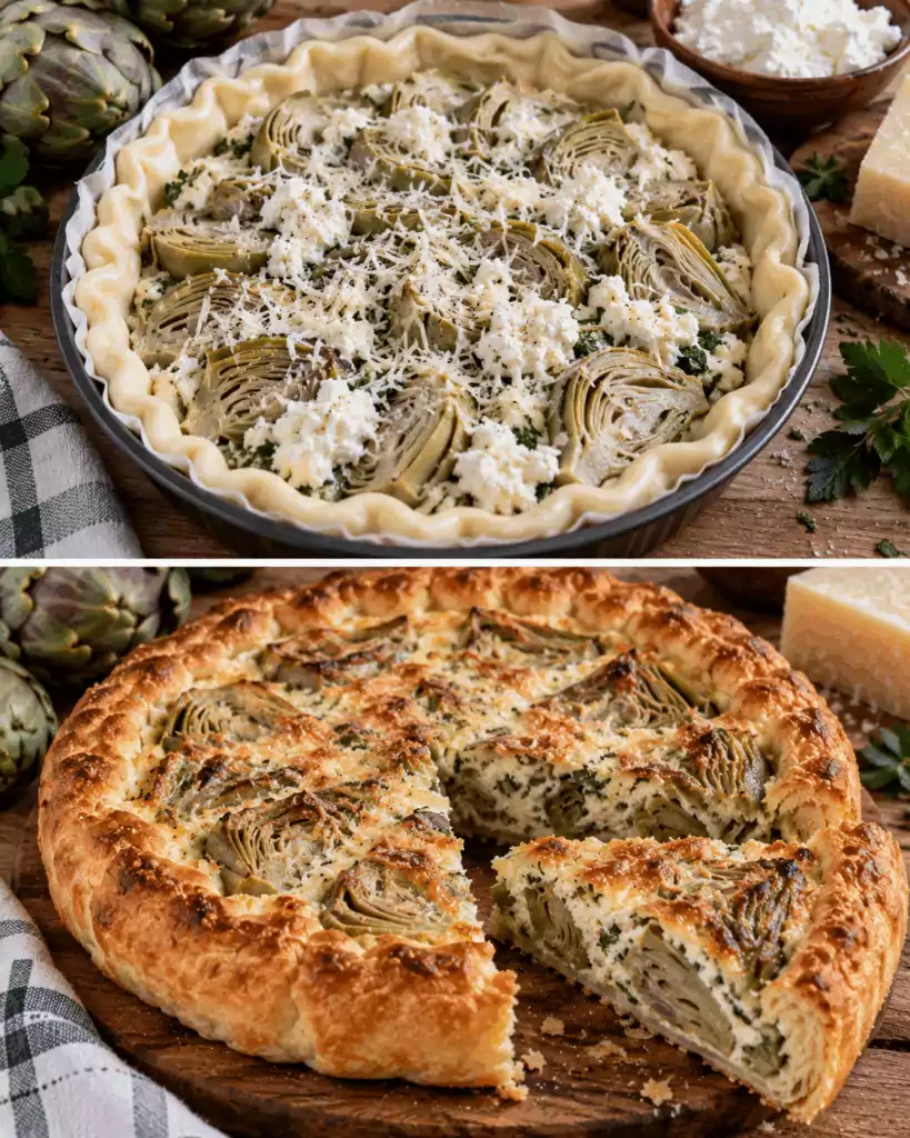 Torta Salata con Carciofi, Ricotta e Pecorino – Toscana
