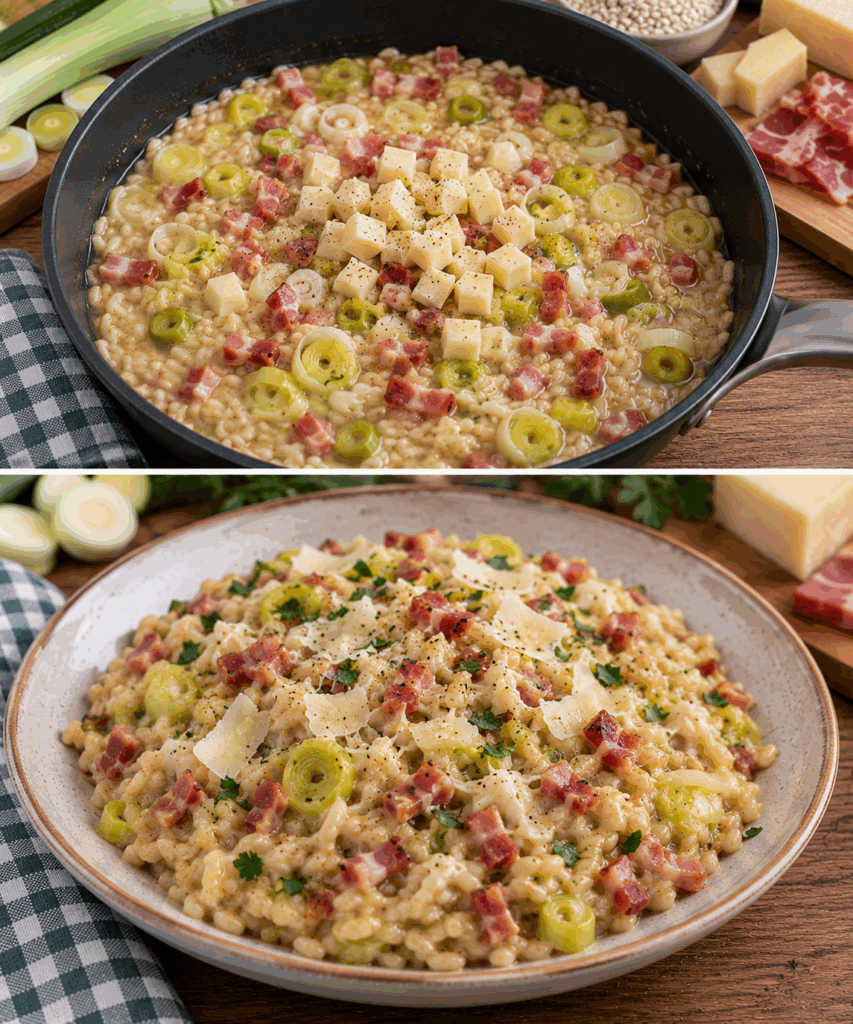 Orzotto con Porri, Speck e Montasio – Friuli-Venezia Giulia