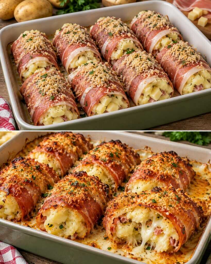 Involtini Croccanti di Prosciutto con Cuore di Patate
