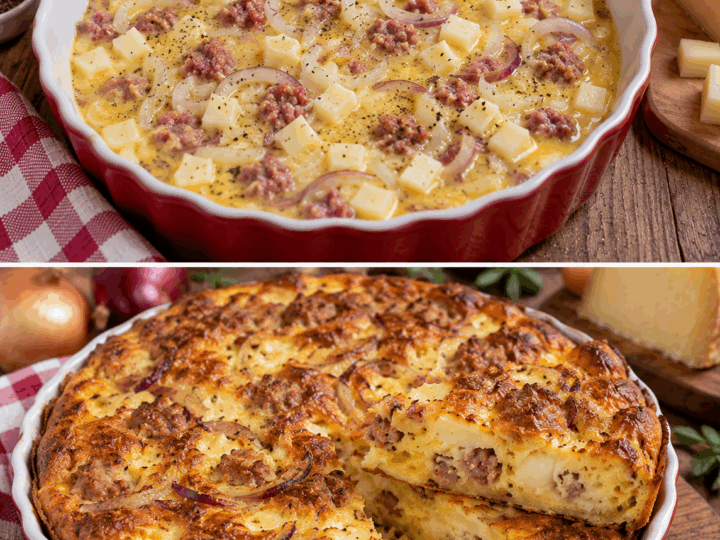Frittata al Forno con Salsiccia, Cipolla e Caciocavallo – Calabria
