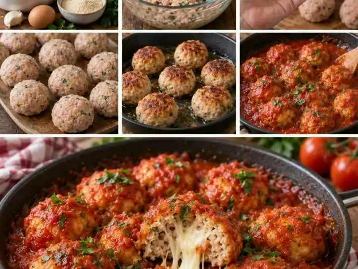Polpette di Tacchino Ripiene di Provola con Salsa di Pomodoro – Campania