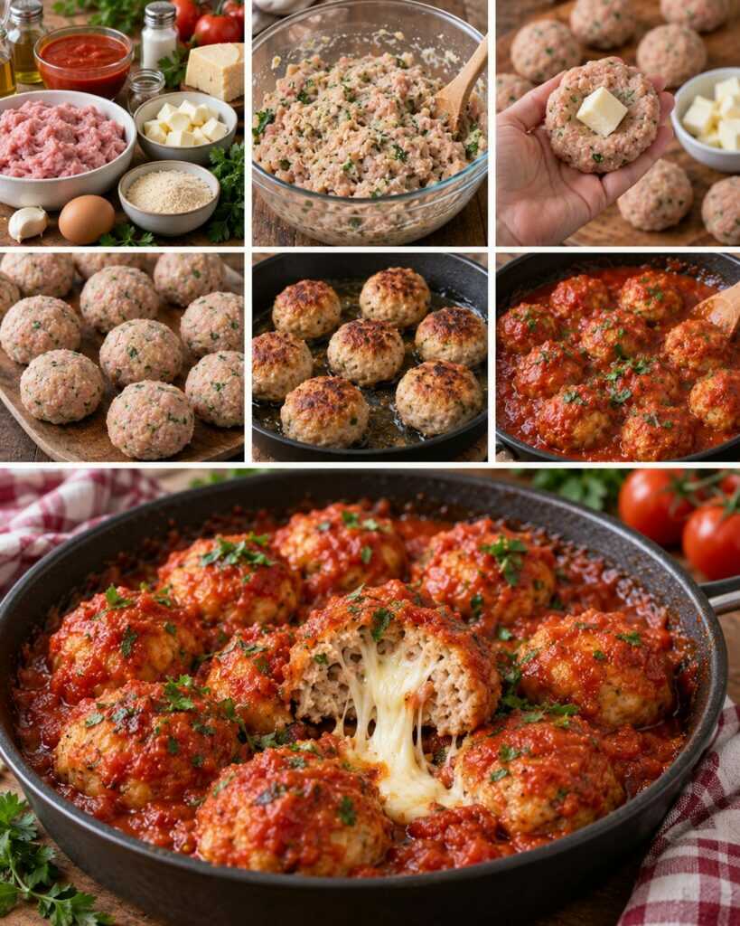 Polpette di Tacchino Ripiene di Provola con Salsa di Pomodoro – Campania