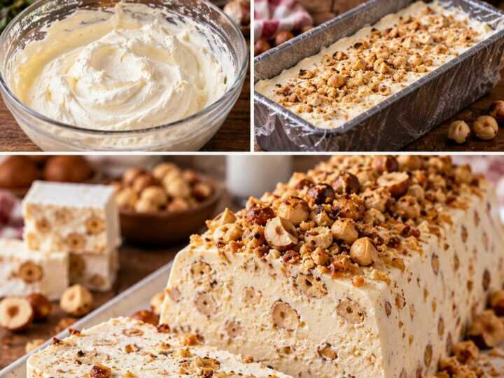 Semifreddo al Torrone con Crema di Mascarpone e Nocciole Croccanti – Piemonte