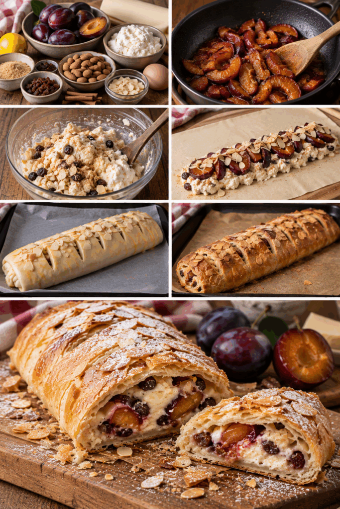 Strudel Croccante di Prugne, Ricotta e Mandorle – Trentino-Alto Adige