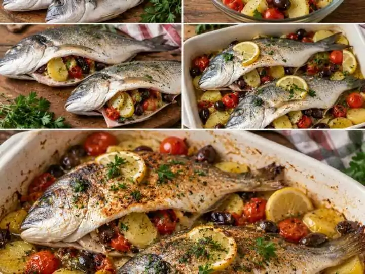 Orata Ripiena di Patate, Olive Taggiasche e Pomodorini al Forno – Liguria