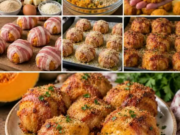 Bocconcini di Zucca con Cuore di Scamorza e Pancetta Croccante